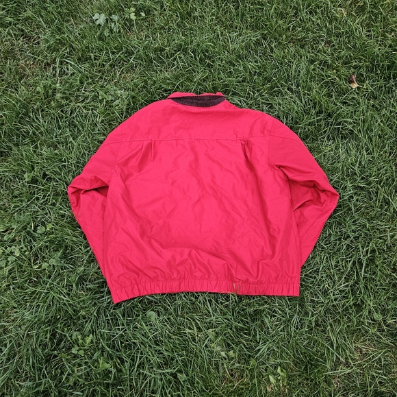 Red and Plaid inside Chaps Lightweight  Windbreaker Jacket - Picture 4 of 4